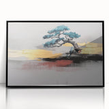 Abstract wall art canvas print showcasing vibrant colors and dynamic shapes, perfect for modern home decor and artistic expression.