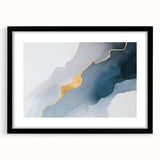 Colorful abstract wall art canvas print showcasing vibrant brush strokes in shades of blue, orange, and yellow, perfect for modern decor.