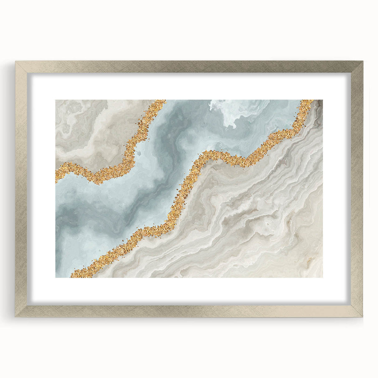 Colorful abstract wall art canvas print showcasing vibrant swirls of blue, orange, and yellow, perfect for modern home decor.