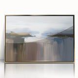 Abstract wall art canvas featuring vibrant colors and dynamic geometric shapes, designed to enhance modern interiors with a contemporary flair.