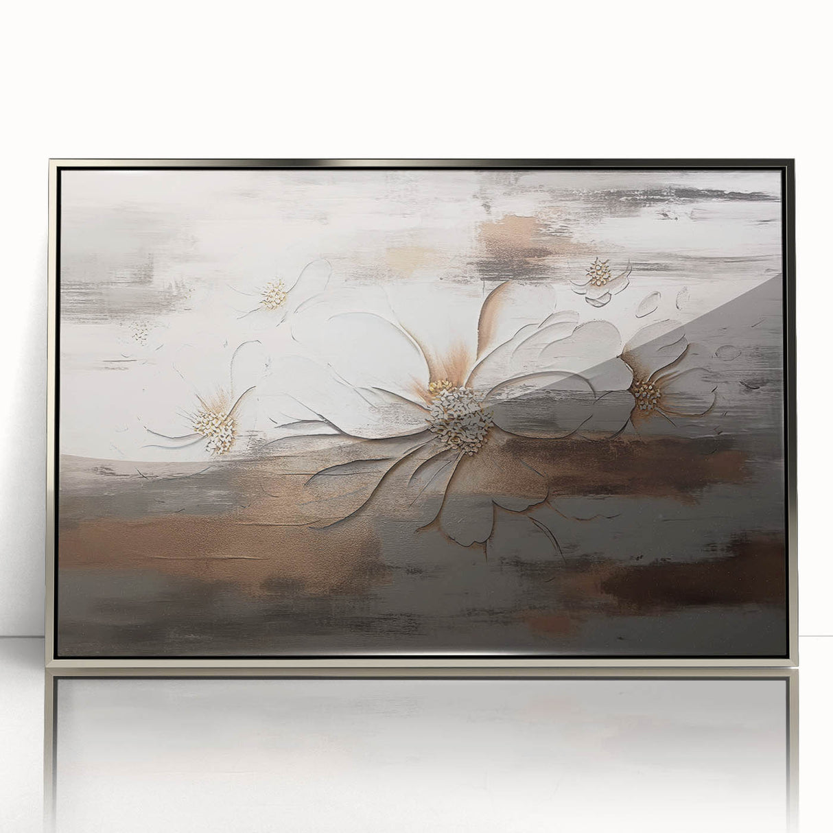 Abstract Contemplative Figure with Woodgrain - Minimalist Art
