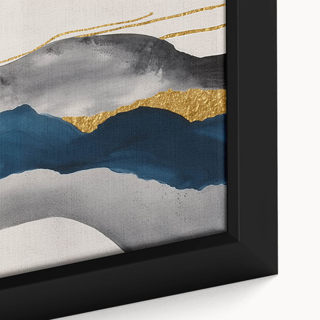 Abstract canvas art print showcasing vibrant colors and dynamic shapes, ideal for modern decor, rolled in a protective tube for shipping.