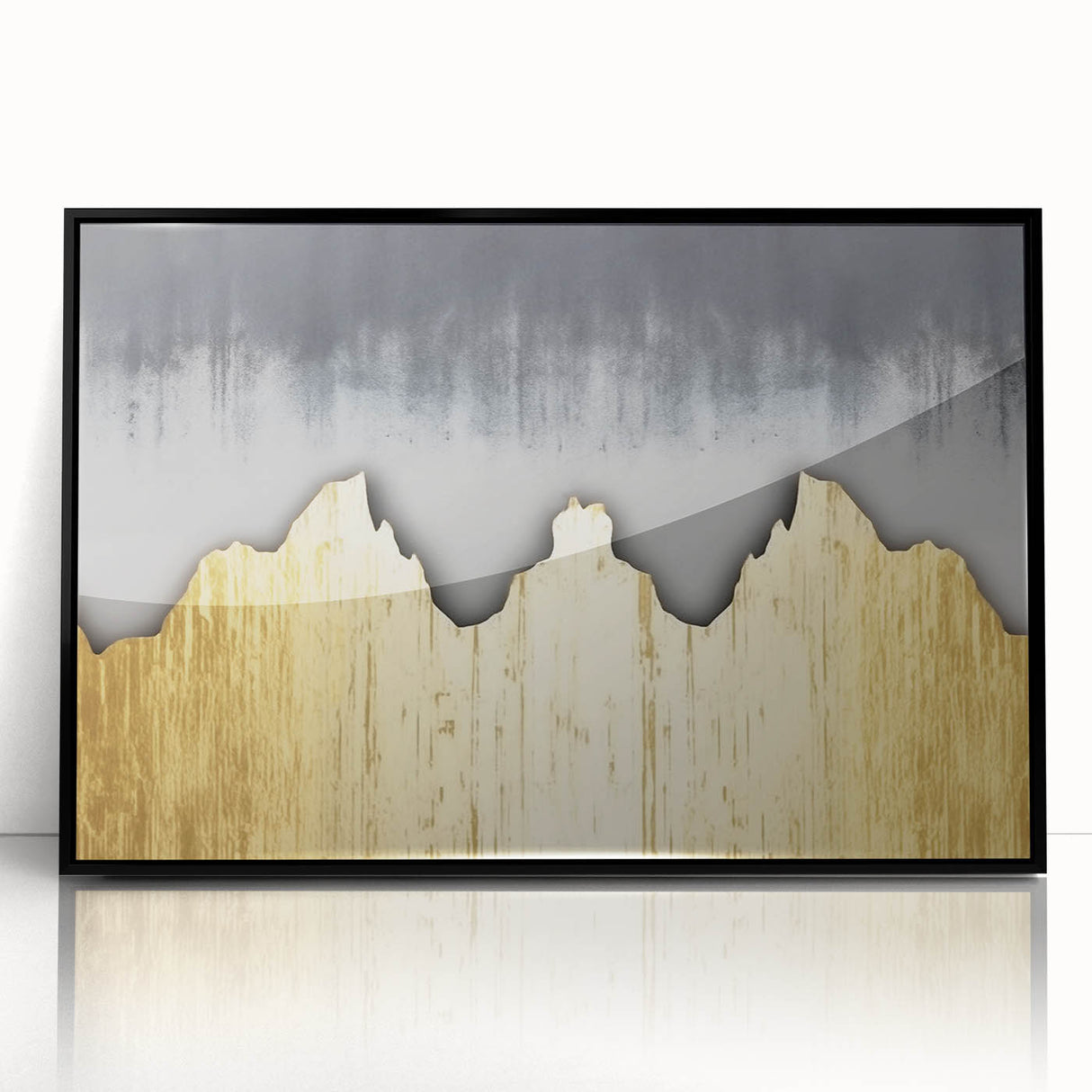 Vibrant abstract canvas art print showcasing dynamic shapes and colors, ideal for modern decor, displayed in a bright living room setting.