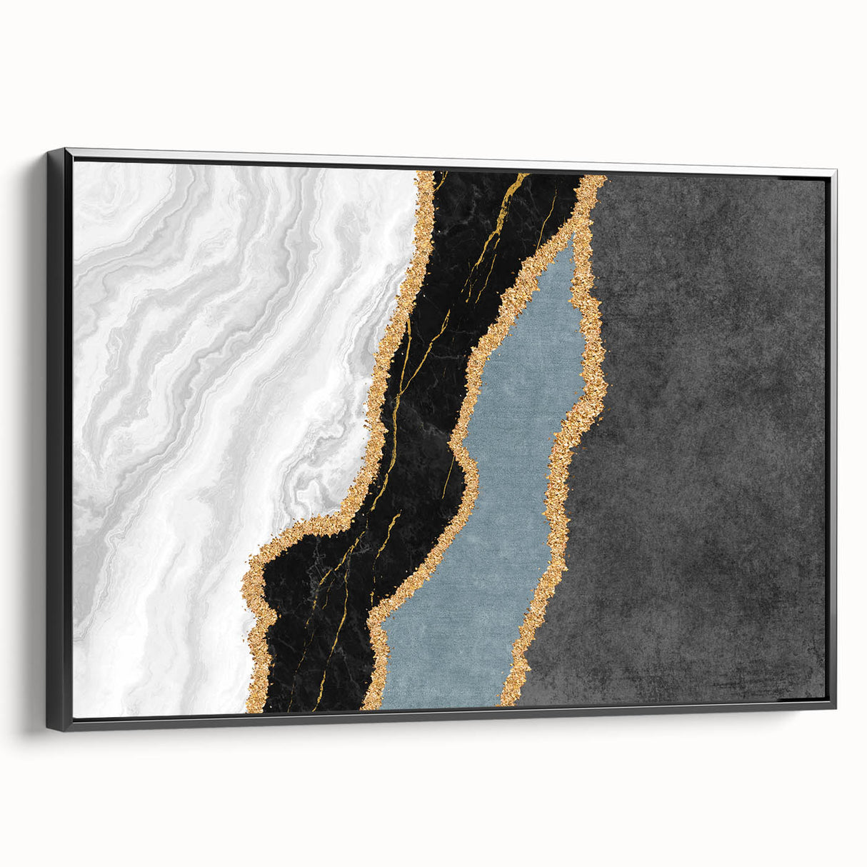 Vibrant abstract art canvas print showcasing bold colors and dynamic shapes, perfect for modern home decor or office spaces.