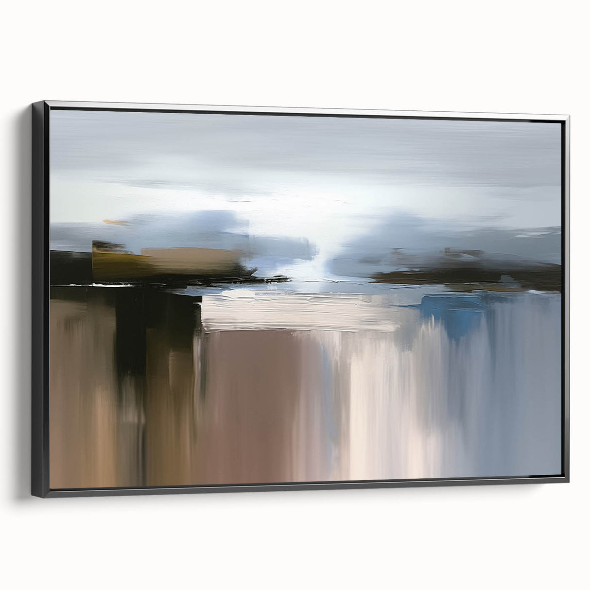 Abstract wall art canvas print showcasing vibrant colors and geometric shapes, perfect for modern decor, displayed in a stylish setting.