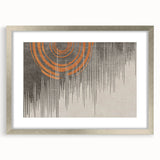 Vibrant abstract wall art canvas showcasing bold colors and geometric patterns, rolled and securely packaged in a protective cardboard tube for easy transport and display.