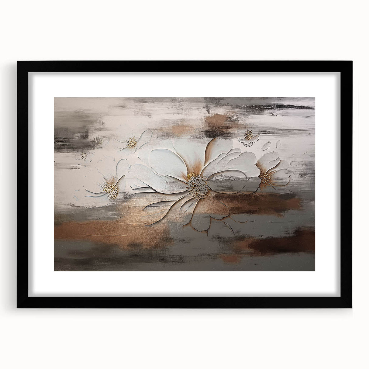 Abstract Contemplative Figure with Woodgrain - Minimalist Art