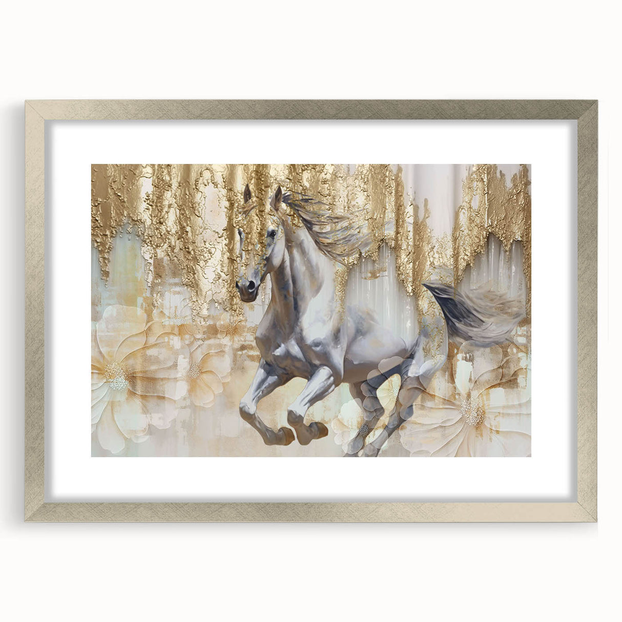 Abstract wall art canvas showcasing vibrant geometric patterns in shades of blue, orange, and yellow, elegantly rolled and stored in a protective tube.