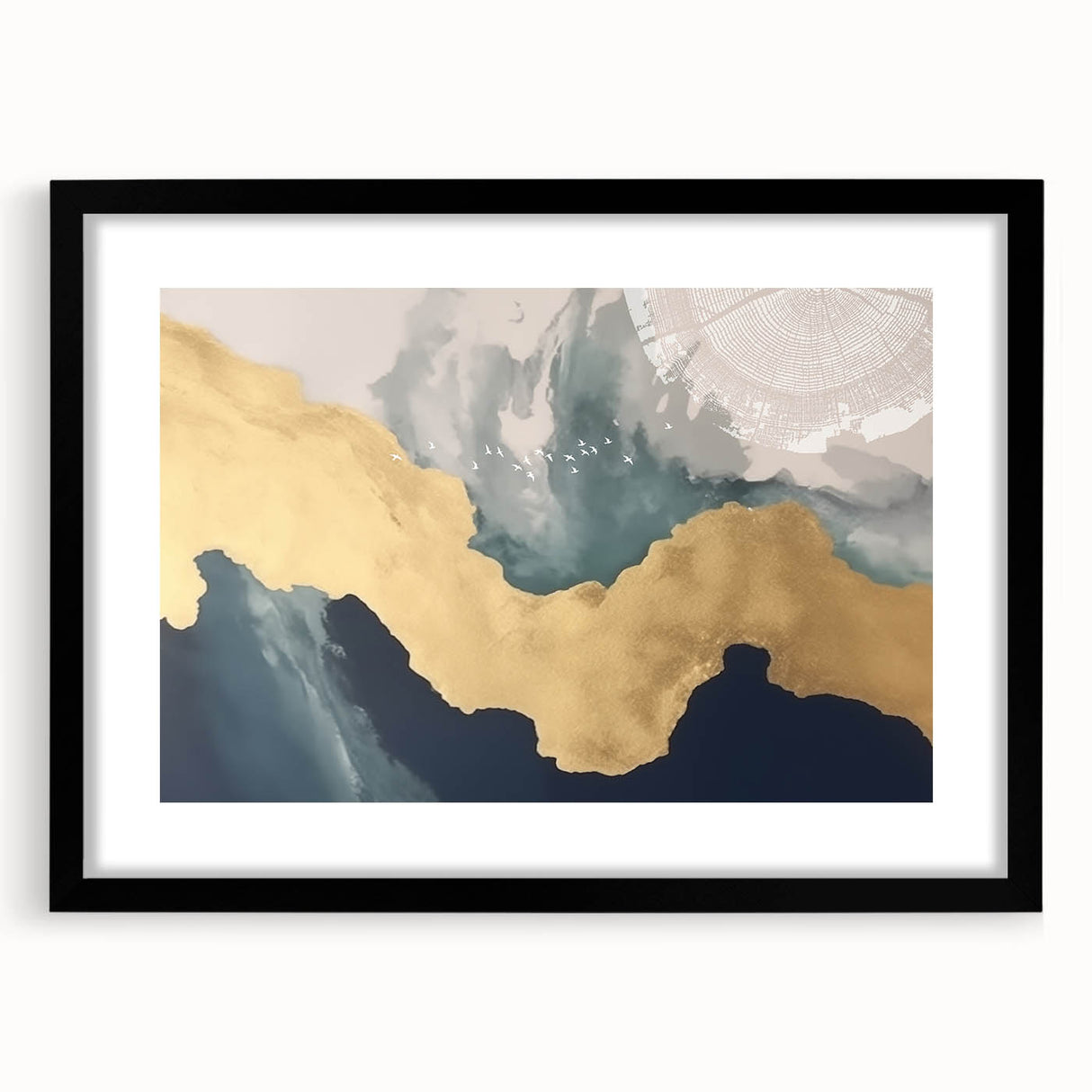 Abstract wall art canvas featuring vibrant colors and geometric patterns, rolled and securely packaged in a durable cardboard tube for safe delivery.