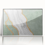 Abstract canvas artwork featuring vibrant swirling colors and dynamic shapes, perfect for modern home decor, displayed in a bright living space.