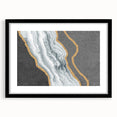 Colorful abstract wall art canvas print showcasing vibrant geometric shapes and flowing lines in shades of blue, orange, and yellow, ideal for modern decor.