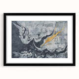 Abstract wall art design on a rolled canvas, showcasing vibrant colors and dynamic shapes, packaged securely in a protective cardboard tube for easy display.