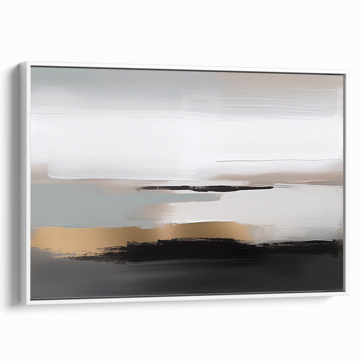 Vibrant abstract wall art canvas featuring dynamic blue and gold swirls, perfect for modern home decor, enhancing any living space.