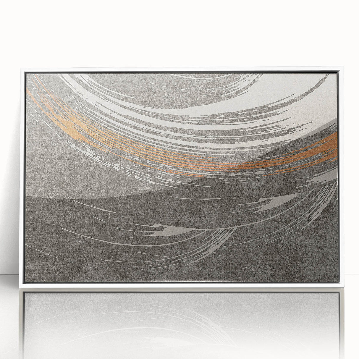 Colorful abstract wall art canvas print showcasing vibrant geometric shapes and patterns in blue, orange, and yellow tones, perfect for modern decor.