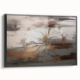 Abstract Contemplative Figure with Woodgrain - Minimalist Art
