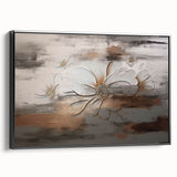 Abstract Contemplative Figure with Woodgrain - Minimalist Art
