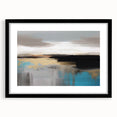 Vibrant abstract wall art canvas print with dynamic swirls of blue, orange, and yellow colors, perfect for modern home decor.
