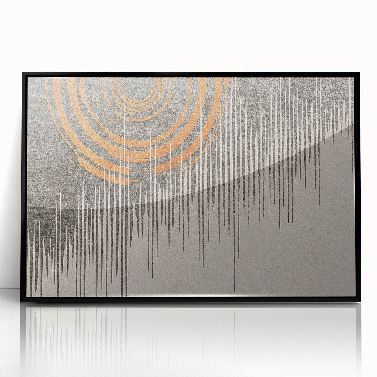 Abstract wall art print showcasing vibrant colors and dynamic geometric shapes, ideal for modern decor. Perfect for enhancing living spaces or offices.