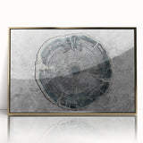 Colorful abstract wall art print on canvas showcasing vibrant swirls of blue, orange, and yellow, perfect for modern home decor.