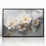 Abstract landscape painting on canvas showcasing vibrant blue and green hues, with swirling patterns evoking a sense of movement and tranquility.