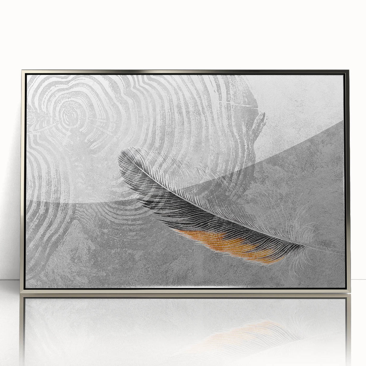 Abstract canvas art print showcasing vibrant swirls of blue and orange, perfect for modern home decor or artistic wall displays.