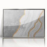 Vibrant abstract wall art canvas print showcasing dynamic shapes and colors, perfect for modern decor, displayed in a stylish living room setting.