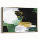 Abstract canvas artwork showcasing vibrant colors and dynamic shapes, perfect for modern home decor. Ideal for adding a bold statement to any room.