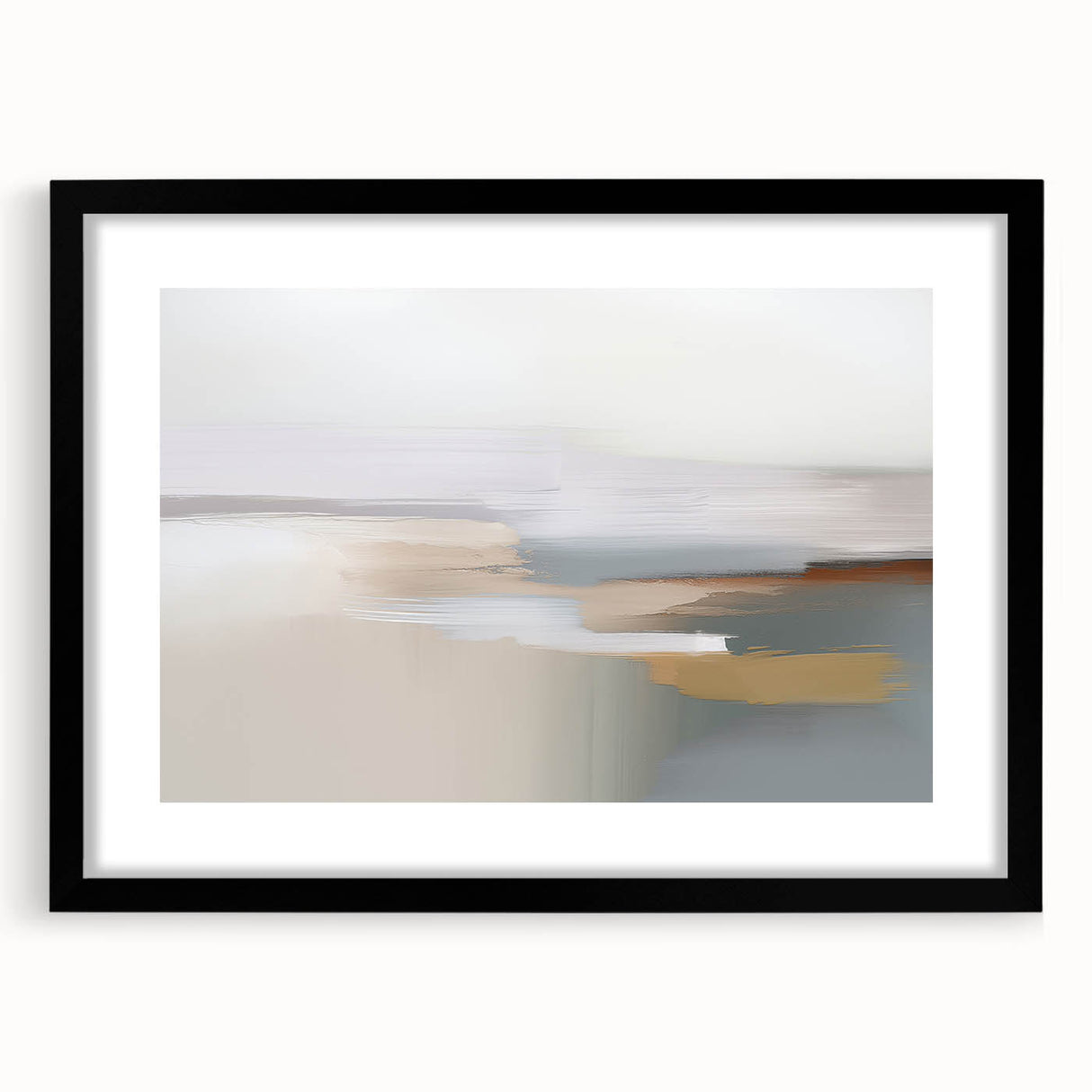 Abstract geometric wall art canvas print in vibrant blues and oranges, showcasing dynamic shapes and textures, perfect for modern decor.
