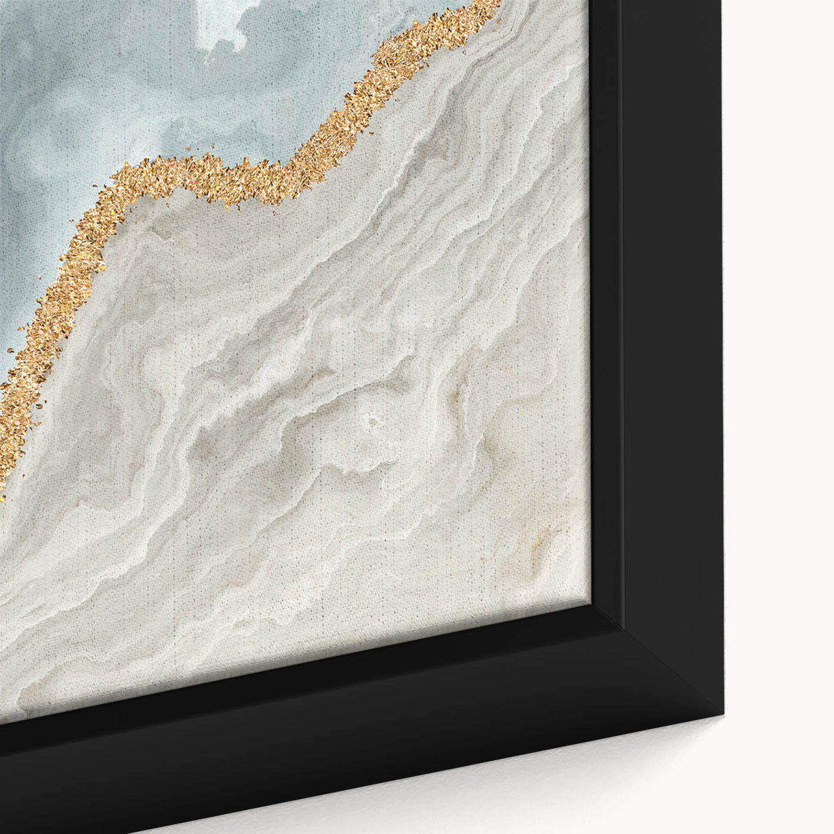 Colorful abstract canvas art print showcasing vibrant swirls of blue, green, and orange, perfect for modern home decor or office spaces.