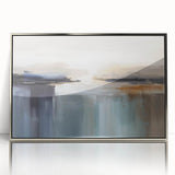Vibrant abstract canvas artwork showcasing bold splashes of color and dynamic shapes, ideal for modern home decor or office spaces.