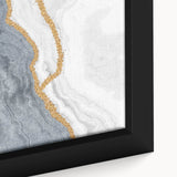 Abstract wall art canvas print showcasing vibrant colors and dynamic shapes, ideal for modern decor, framed and ready for display.