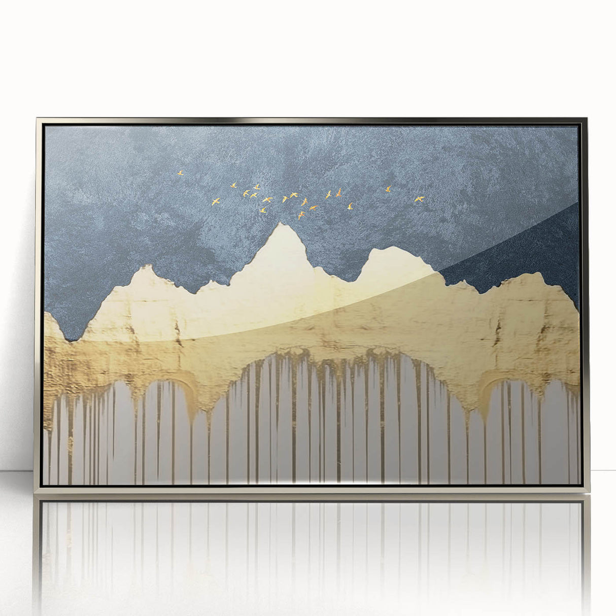 Colorful abstract wall art print showcasing vibrant shapes and fluid patterns, perfect for modern home decor or office spaces.