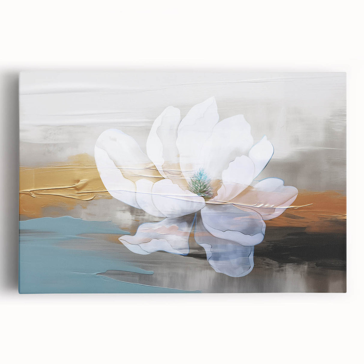 Vibrant abstract canvas art showcasing vivid blue and orange swirls on a textured surface, ideal for modern home decor or artistic interiors, delivered in a protective tube.