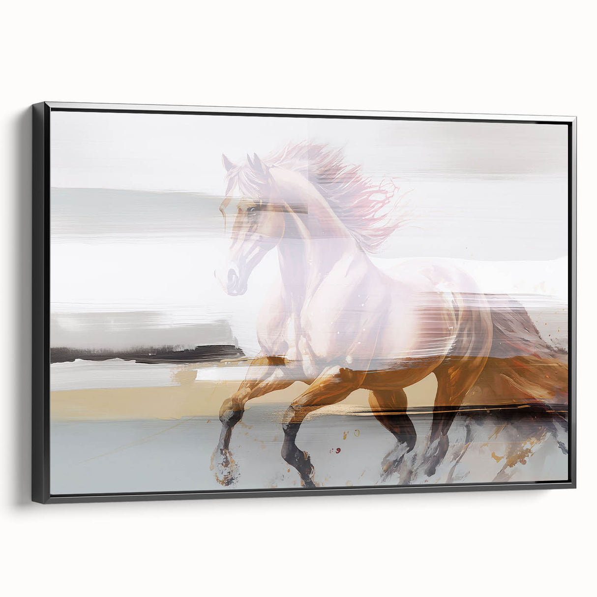 Abstract wall art canvas featuring vibrant colors and geometric shapes, ideal for modern home decor. Packaged securely in a protective cardboard tube for shipping.