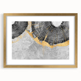 Vibrant abstract wall art canvas print showcasing dynamic shapes in bold colors of blue, orange, and yellow, perfect for modern decor.