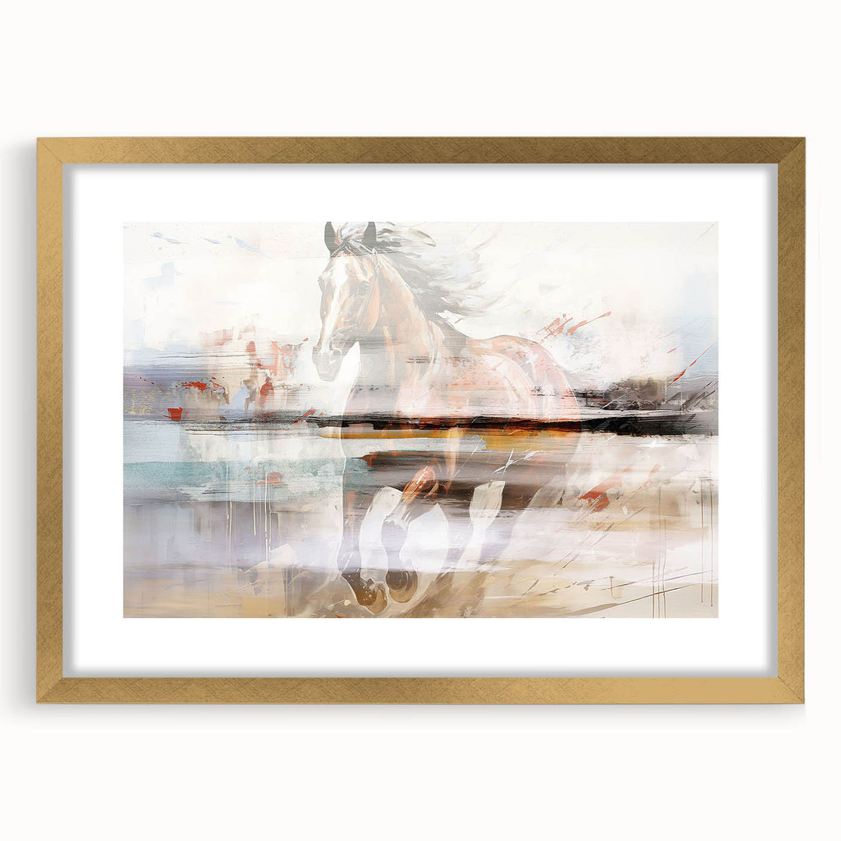 Abstract wall art canvas print showcasing vibrant colors and dynamic shapes, perfect for modern home decor. Textured surface enhances visual appeal.