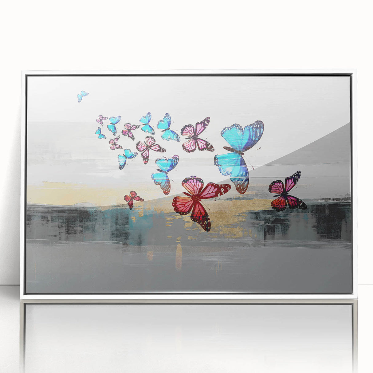 Colorful abstract wall art canvas print showcasing vibrant hues and dynamic shapes, perfect for modern decor and enhancing living spaces.