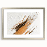 Vibrant abstract canvas art print showcasing bold geometric shapes in shades of blue, orange, and yellow, perfect for modern decor.