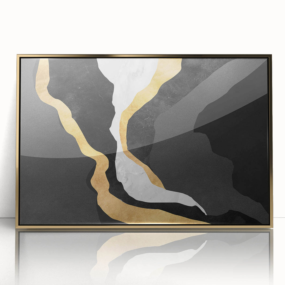 Abstract wall art canvas print showcasing vibrant orange and blue swirls with a textured surface, ideal for modern home decor.