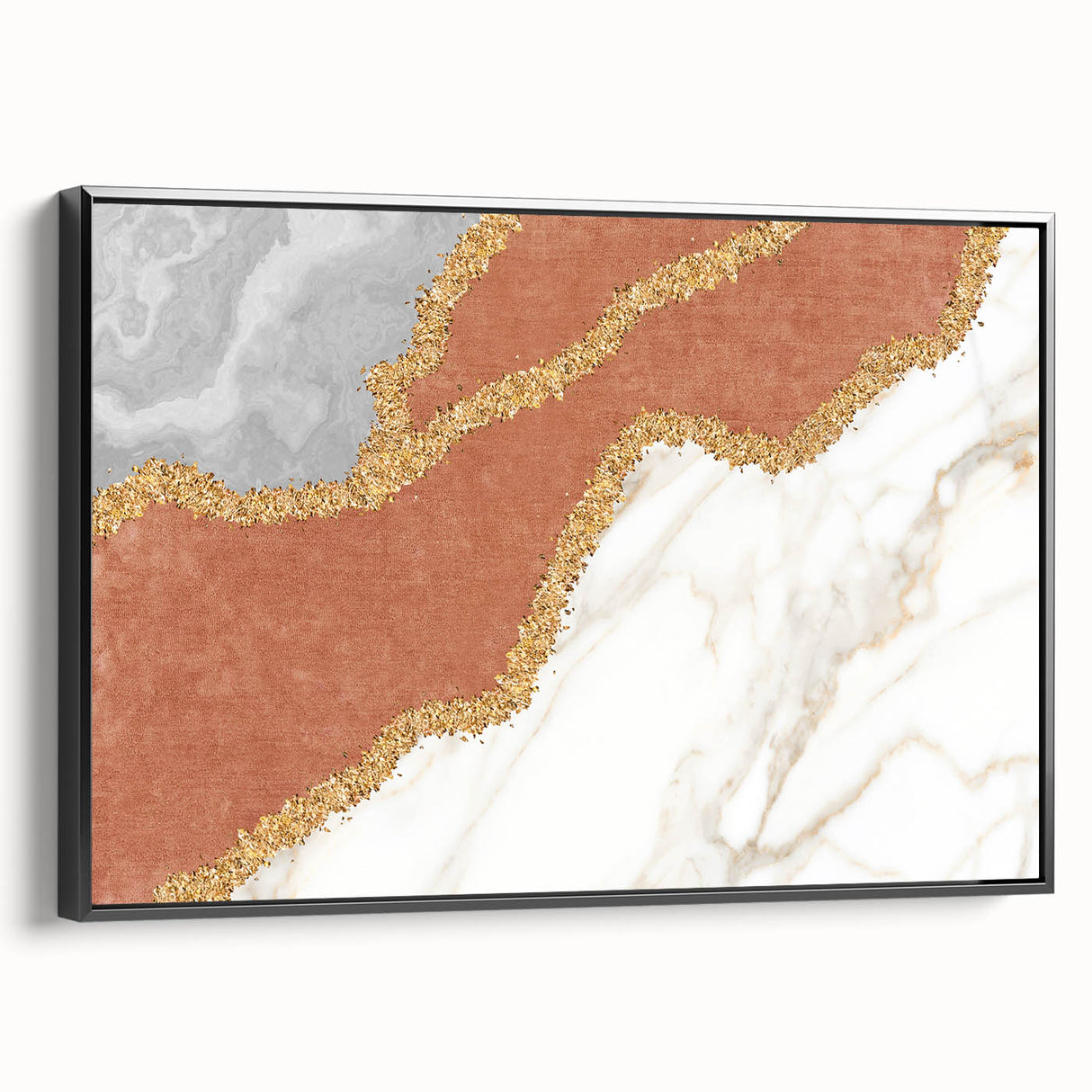 Vibrant abstract wall art canvas showcasing a dynamic blend of bold colors and geometric shapes, perfect for modern home decor.