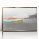 Abstract wall art canvas print showcasing vibrant colors and geometric shapes, perfect for modern home decor or artistic spaces.