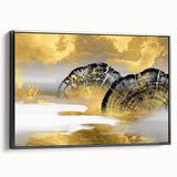 Vibrant abstract canvas art print showcasing bold colors and dynamic shapes, ideal for modern home decor. Delivered rolled in a protective cardboard tube.