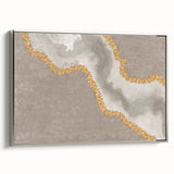 Colorful abstract art canvas print featuring vibrant swirls of blue, orange, and yellow, ideal for modern home decor and artistic expression.