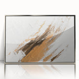 Colorful abstract wall art print showcasing vibrant brush strokes and dynamic shapes, perfect for modern home decor or art enthusiasts.
