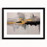 Colorful abstract wall art canvas print showcasing vibrant splashes of blue, orange, and yellow hues, perfect for modern home decor.