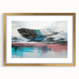 Abstract canvas art piece showcasing vibrant colors of blue, orange, and yellow, featuring dynamic shapes and patterns that create a modern aesthetic, ideal for contemporary decor.