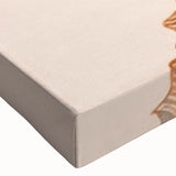 Abstract wall art canvas print featuring vibrant colors and fluid shapes, ideal for modern decor, showcasing a blend of blue, yellow, and red hues.