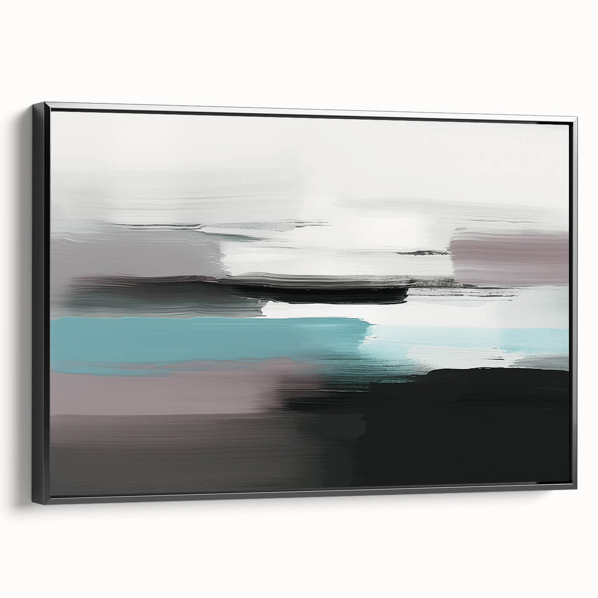 Abstract wall art canvas print showcasing vibrant colors and fluid shapes, perfect for modern decor, rolled in a protective tube for delivery.