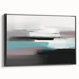 Abstract wall art canvas print showcasing vibrant colors and fluid shapes, perfect for modern decor, rolled in a protective tube for delivery.