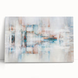 Abstract canvas art print showcasing vibrant colors and dynamic shapes, ideal for modern decor, emphasizing creativity and artistic expression.